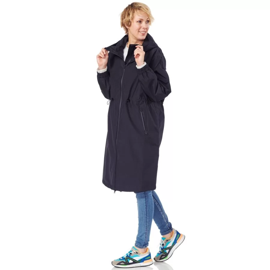 HRD "Manhattan 10,000" NAVY BLUE GRAPHIT raincoat with waterproof zipper, breathable