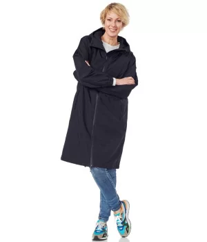 HRD "Manhattan 10,000" NAVY BLUE GRAPHIT raincoat with waterproof zipper, breathable