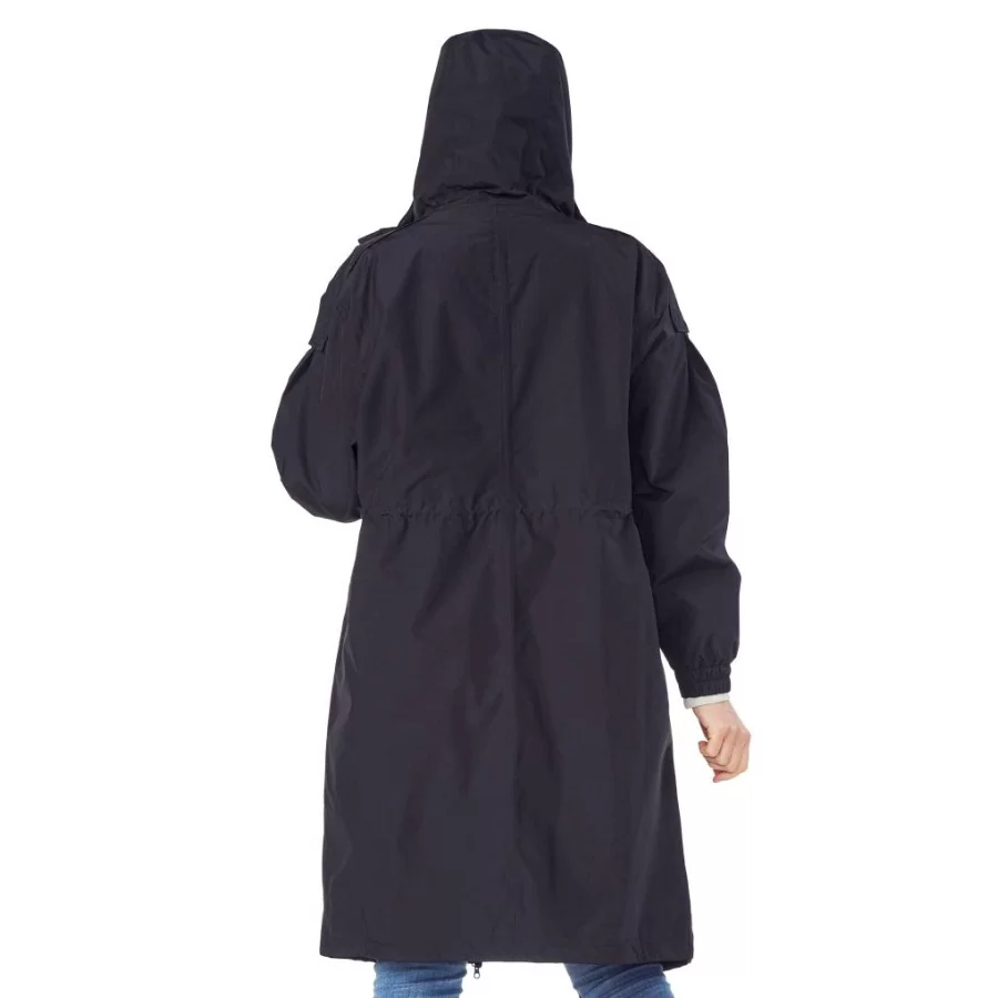 HRD "Manhattan 10,000" NAVY BLUE GRAPHIT raincoat with waterproof zipper, breathable