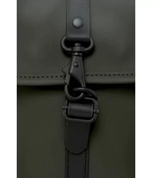 RAINS ”Flight Bag” BLACK + GREEN shoulder bag / cross-body bag w / strap (2 liters)