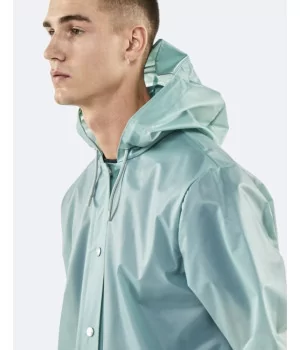 RAINS "Hooded Coat FOGGY" gennemsigtig regnjakke, UNISEX
