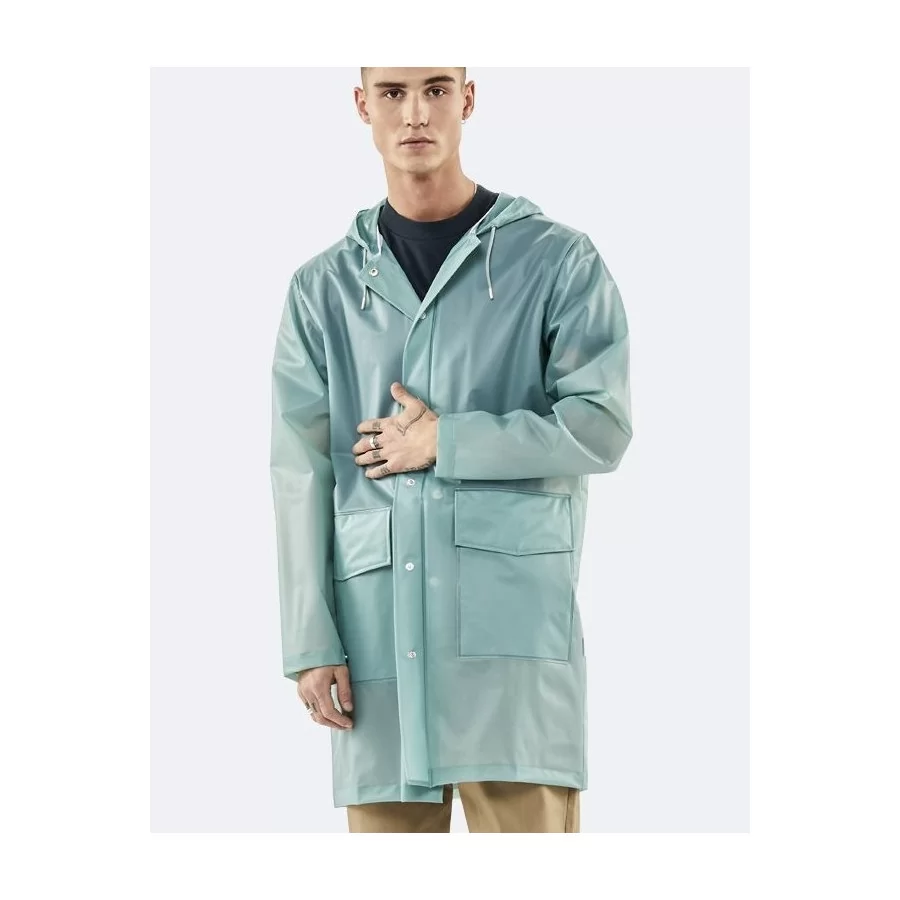 RAINS "Hooded Coat FOGGY" gennemsigtig regnjakke, UNISEX