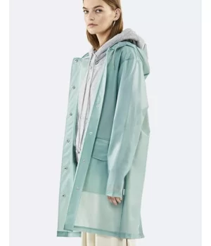 RAINS "Hooded Coat FOGGY" gennemsigtig regnjakke, UNISEX