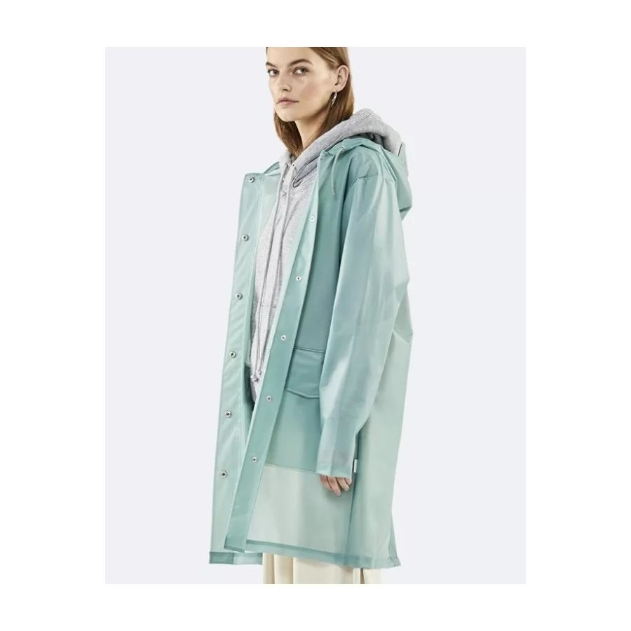 RAINS "Hooded Coat FOGGY" gennemsigtig regnjakke, UNISEX