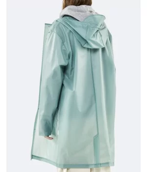 RAINS "Hooded Coat FOGGY" gennemsigtig regnjakke, UNISEX