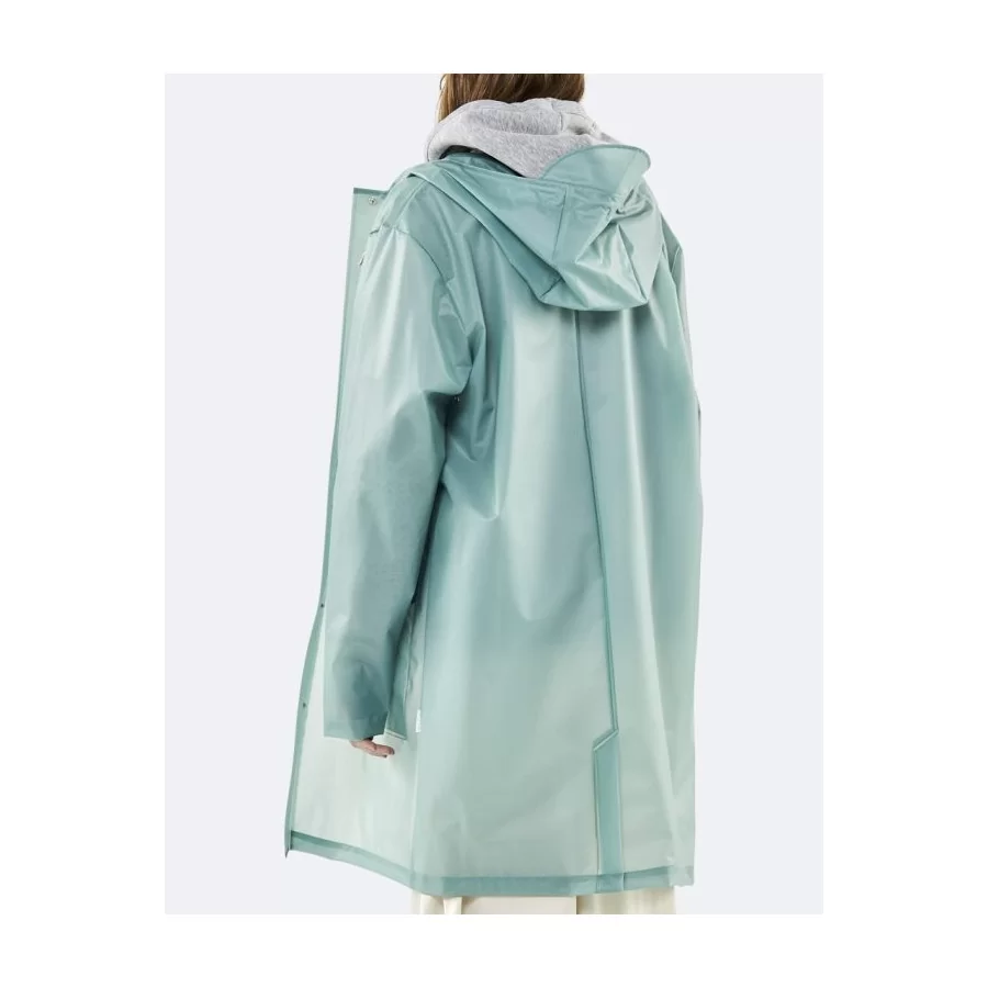 RAINS "Hooded Coat FOGGY" gennemsigtig regnjakke, UNISEX