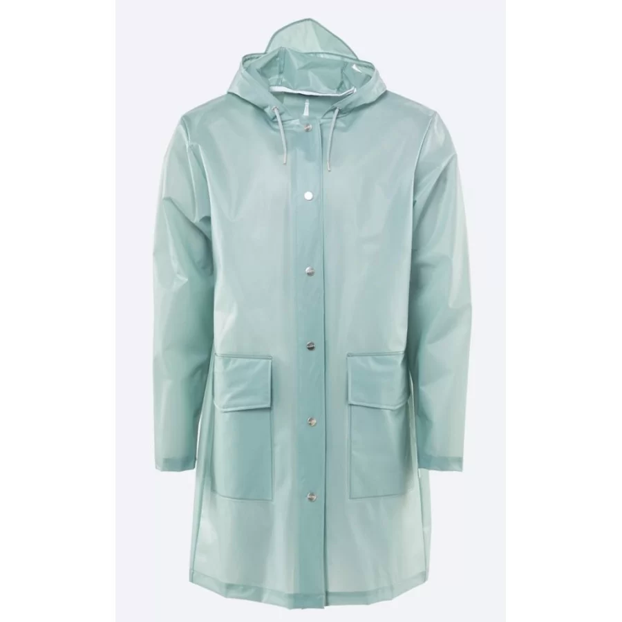 RAINS "Hooded Coat FOGGY" gennemsigtig regnjakke, UNISEX