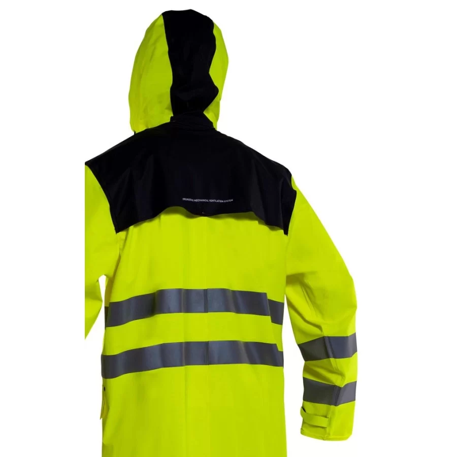 GRUNDÉNS "Orion 360" X-long raincoat (135 cm) EN ISO 20471-3 approved