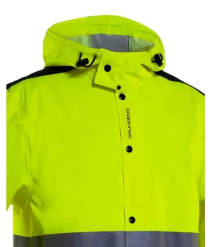 GRUNDÉNS "Orion 360" X-long raincoat (135 cm) EN ISO 20471-3 approved