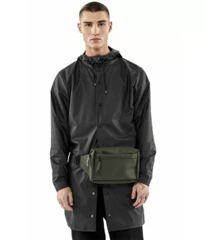 RAINS ”Waist Bag” GREEN buckle or cross-body bag (2.5 liters)