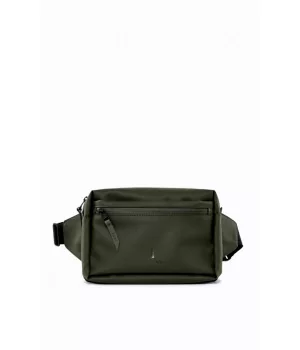 RAINS ”Waist Bag” GREEN buckle or cross-body bag (2.5 liters)