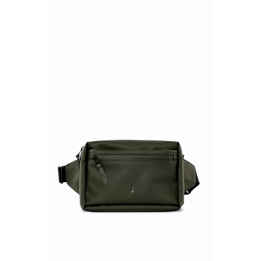 RAINS ”Waist Bag” GREEN buckle or cross-body bag (2.5 liters)