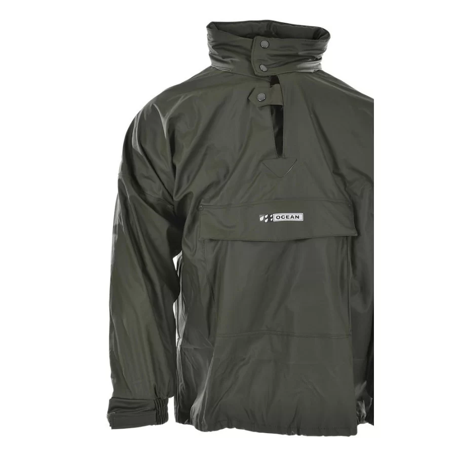 OCEAN anorak / smock GREEN "Comfort Stretch" 210 g PU waterproof anorak