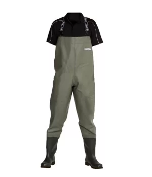 OCEAN Waders "Classic" m/ sikkerhedsstøvle OCEAN "Safety S5" OLIVE GRØN