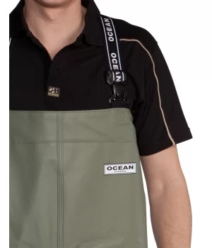 OCEAN Waders "Classic" m/ sikkerhedsstøvle OCEAN "Safety S5" OLIVE GRØN