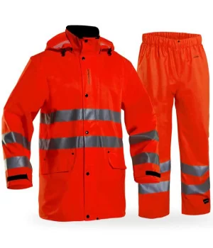 GRUNDENS "Pegasus 211" regnsæt High Vis ORANGE, EN ISO 20471-3