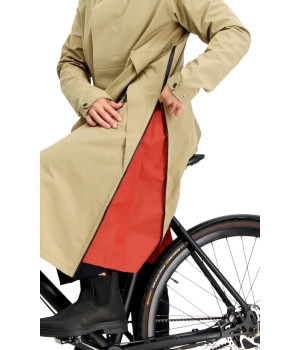 AGU "City Slick 10,000" long raincoat for MEN & WOMEN, beige, breathable