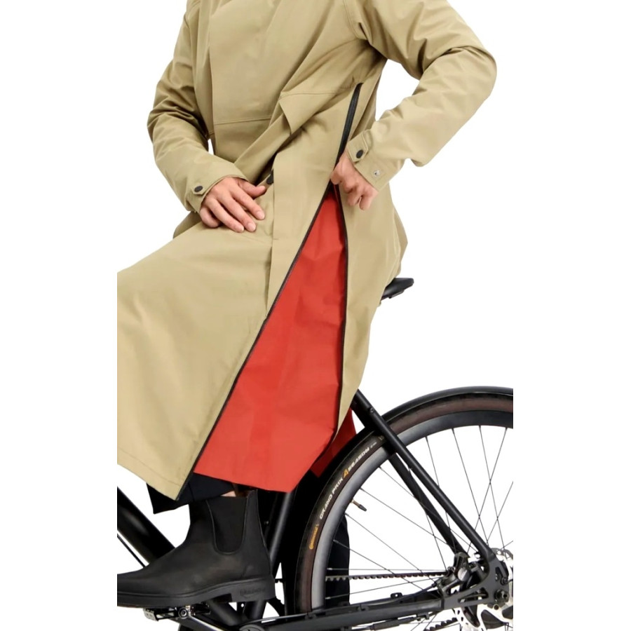 AGU "City Slick 10,000" long raincoat for MEN & WOMEN, beige, breathable