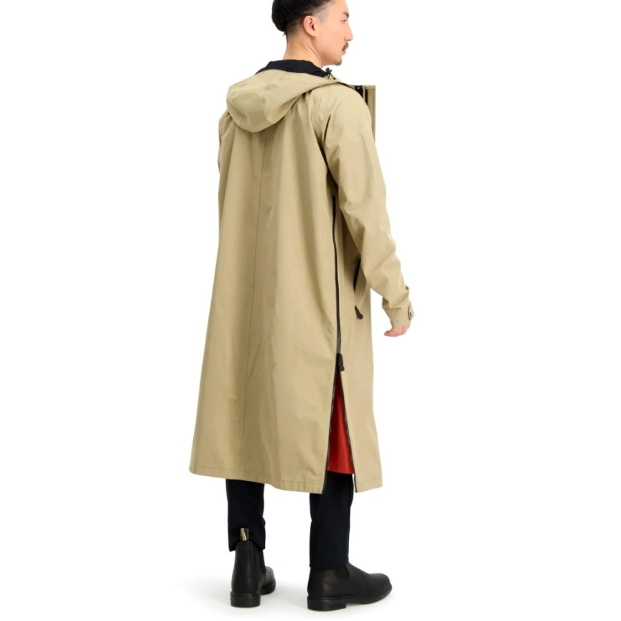 AGU "City Slick 10,000" long raincoat for MEN & WOMEN, beige, breathable