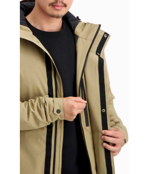 AGU "City Slick 10,000" long raincoat for MEN & WOMEN, beige, breathable