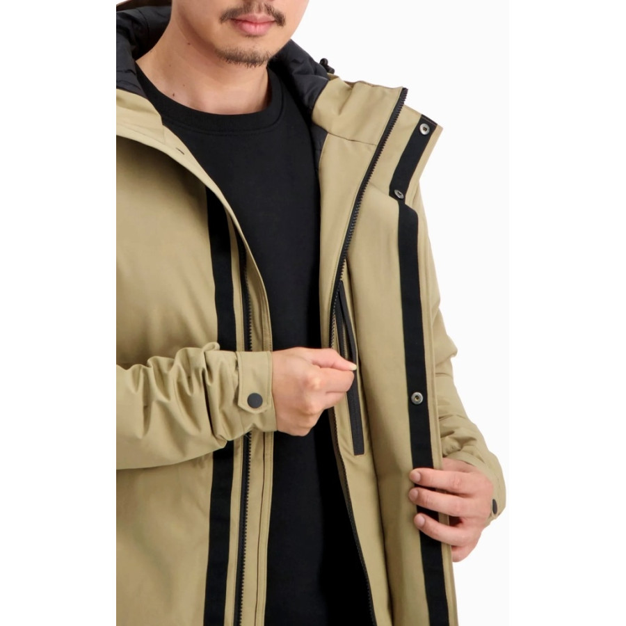 AGU "City Slick 10,000" long raincoat for MEN & WOMEN, beige, breathable