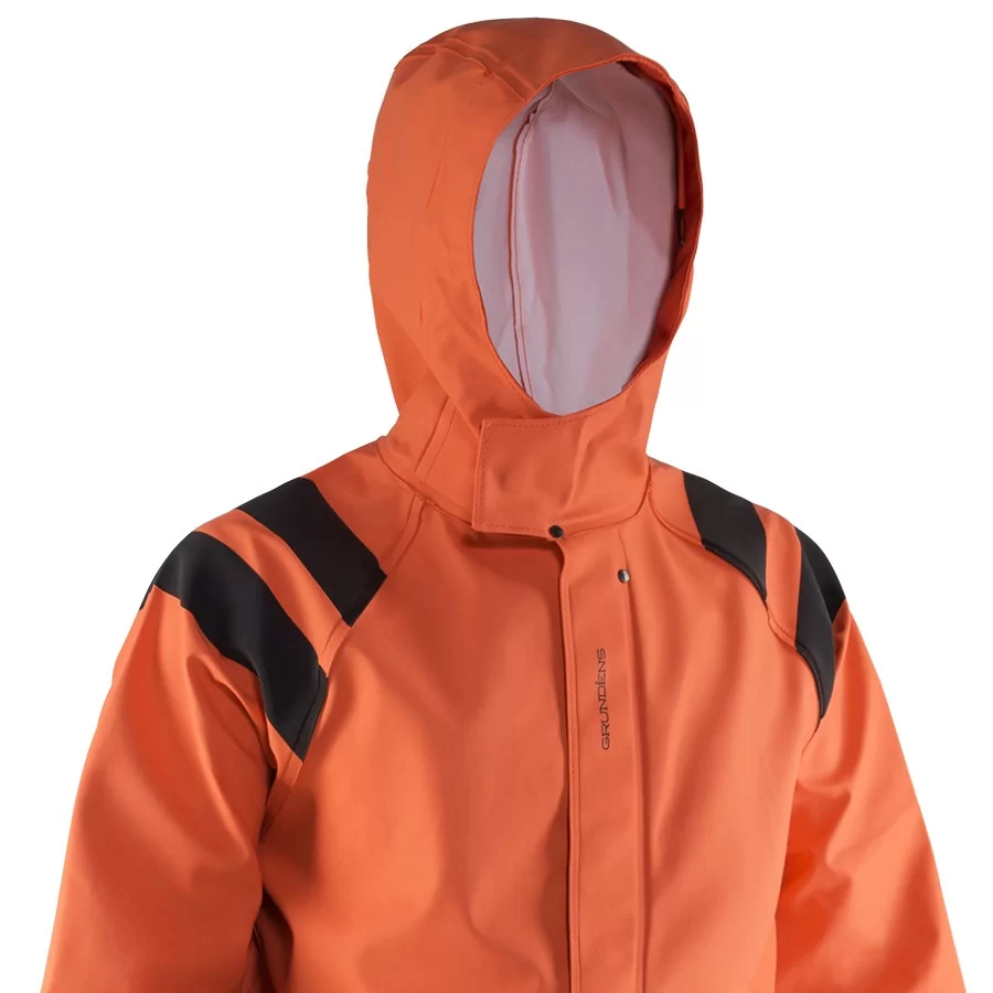 GRUNDÉNS "Sedna 462" regnjakke m/ lynlås og neopren manchetter
