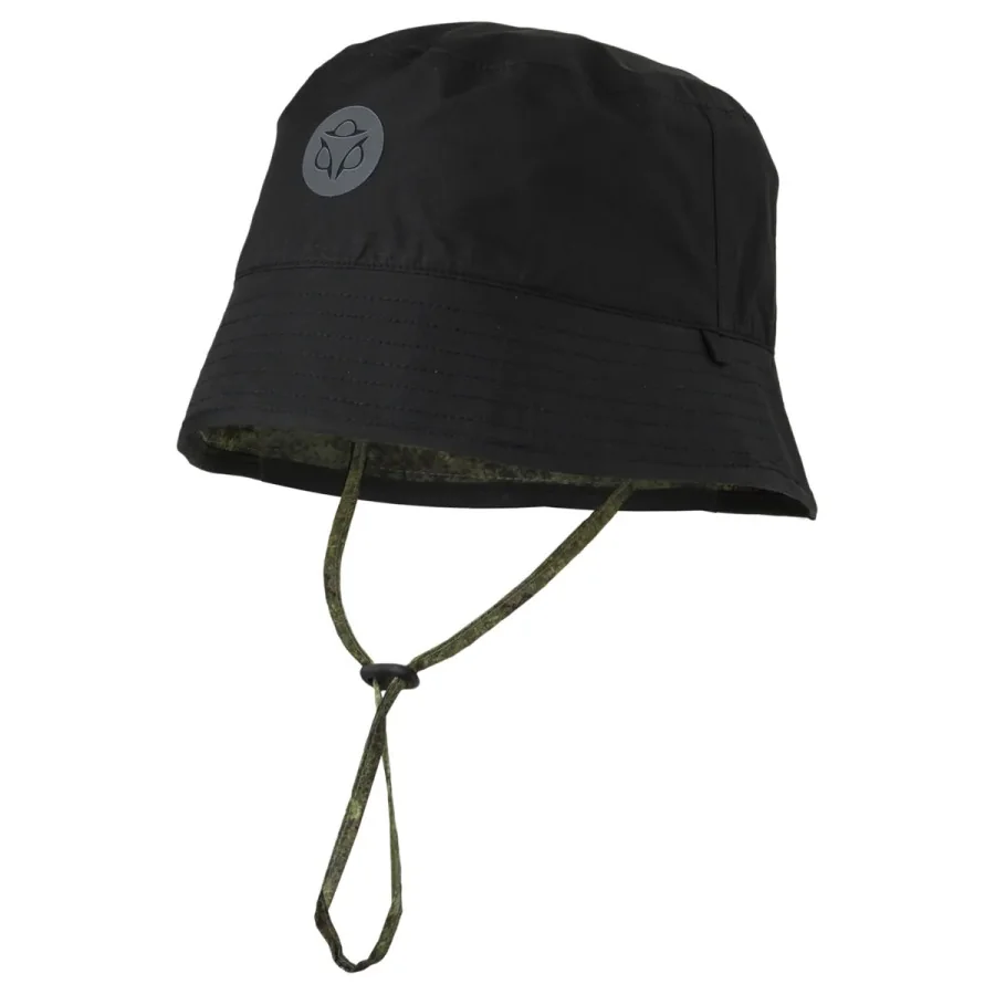 AGU rain hat BLACK "Motion Bucket Hat" black-green camouflage rain hat, reversible in two colors