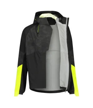 AGU "Tech Commuter" rain jacket BLACK / High Vis YELLOW, the ultimate cycling rain jacket with a focus on safety and comfort