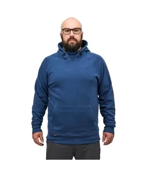 BESTSELLER blå hættetrøje HERRE | GRUNDÉNS ”Dillingham Tech Hoodie” blå hættetrøje m/ fleece inderside og mobil lomme