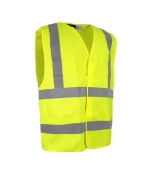 LYNGSØE ”LR1056” High Vis gul refleksvest EN ISO 20471-2 godkendt