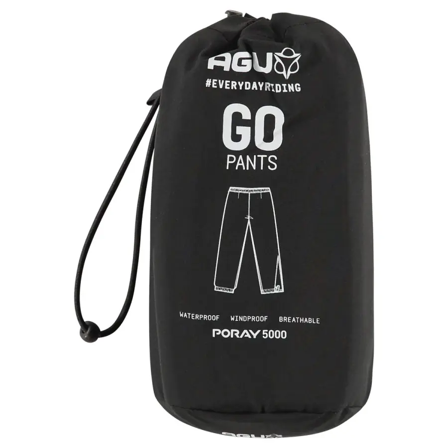 AGU "GO Essential" letvægts regnbukser i smart pose, åndbar, til cykling, golf, løb, vandring mv.