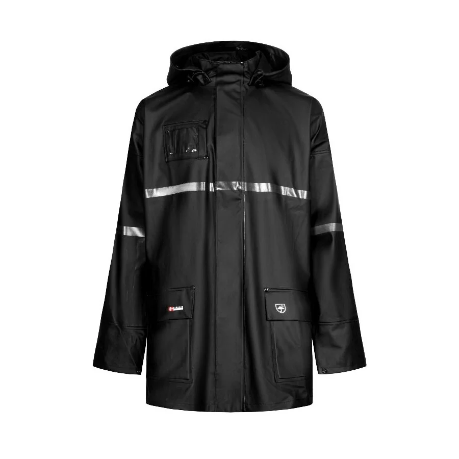 LYNGSØE "LR-7015" regnjakke i 260 g PVC-PU/polyester, UNISEX
