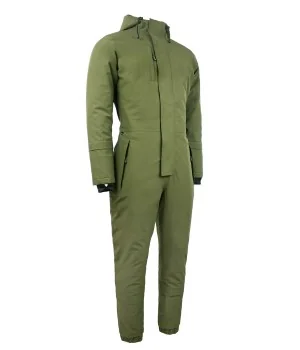 LYNGSØE F-1073 Winter jumpsuit OLIVE GREEN waterproof 10,000 mm, stretchable, breathable, lightweight