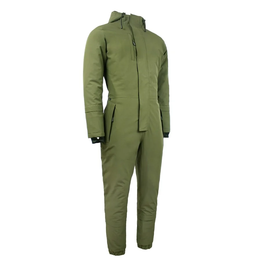 LYNGSØE F-1073 Winter jumpsuit OLIVE GREEN waterproof 10,000 mm, stretchable, breathable, lightweight