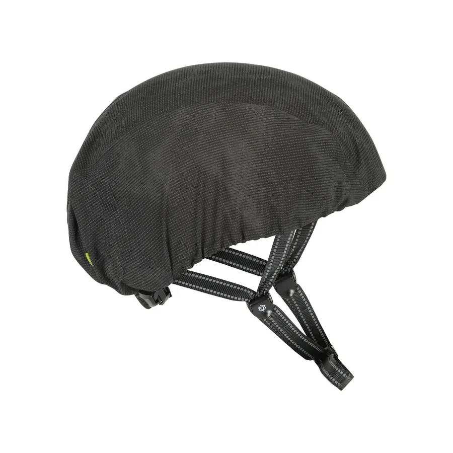AGU helmet cover "Commuter 10,000" waterproof & breathable BLACK With reflex print
