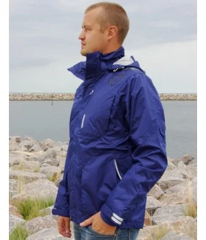 ABEKO mens rain jacket BLUE. ABEKO "Split 10,000" waterproof jacket / windbreaker, breathable, 2-way zipper