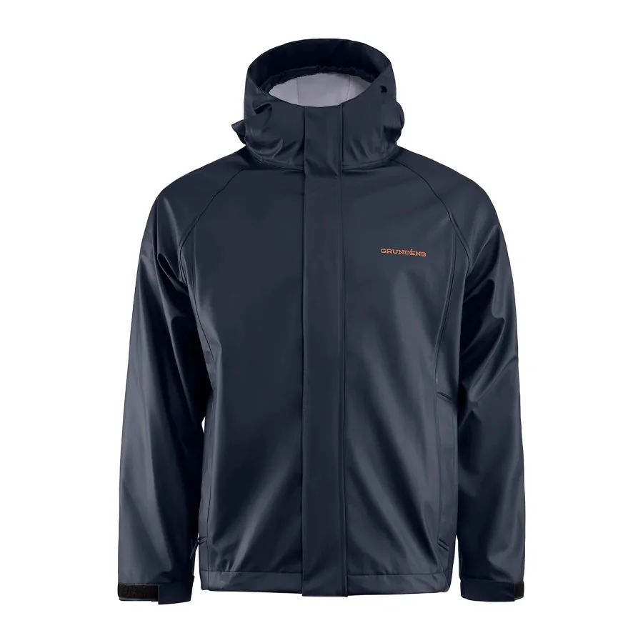 GRUNDENS "Neptune" rain jacket NAVY BLUE in PU Stretch