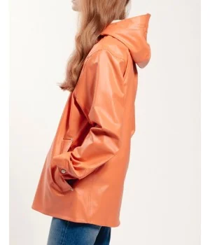 GRUNDÉNS “Brigg 310 Originals” ORANGE rain jacket HEAVY rain 25,000 mm, 540 g PVC-cotton