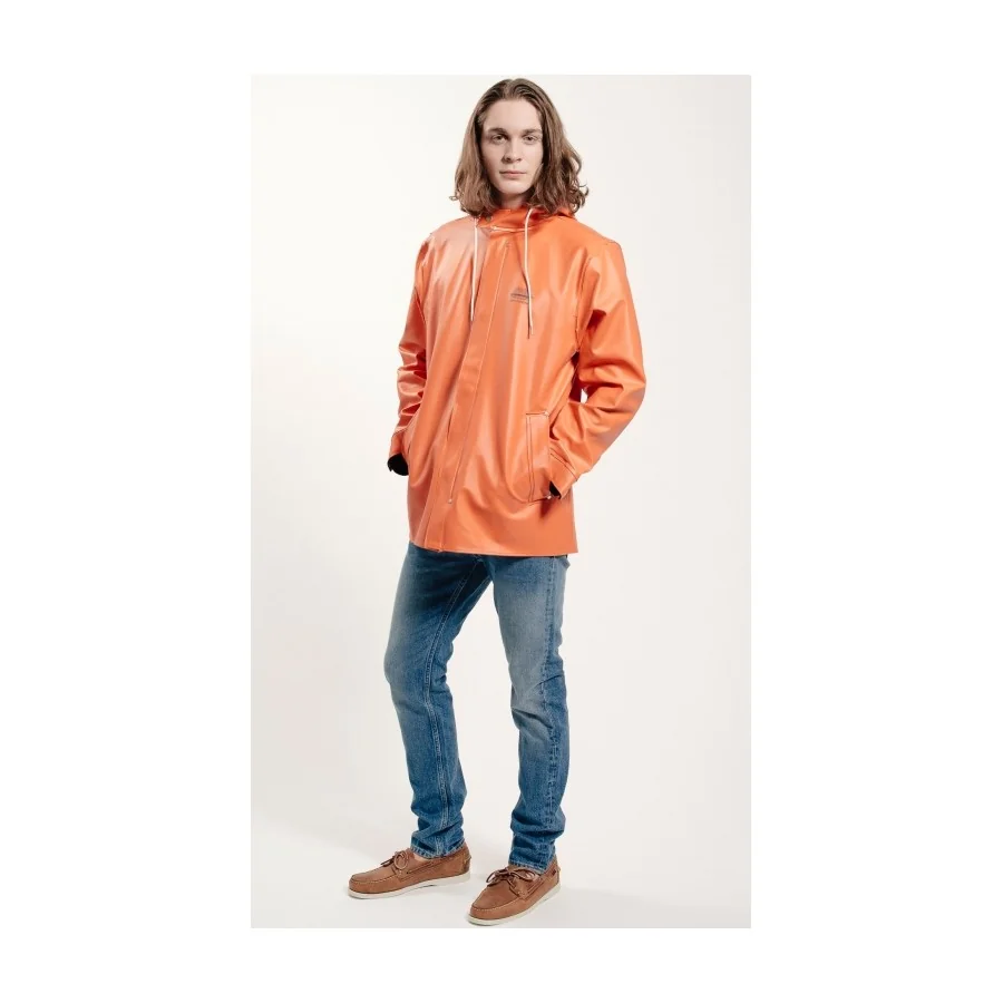 GRUNDENS Brigg 310 Originals retro regnjakke, kraftig regn 25.000 mm, orange