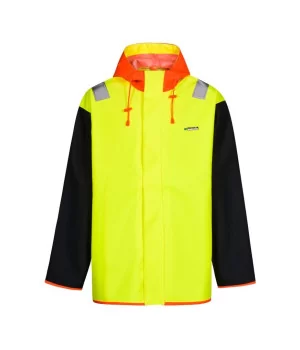 LYNGSØE ”LR848” fishing rain jacket in 550 g PVC, High Visibility