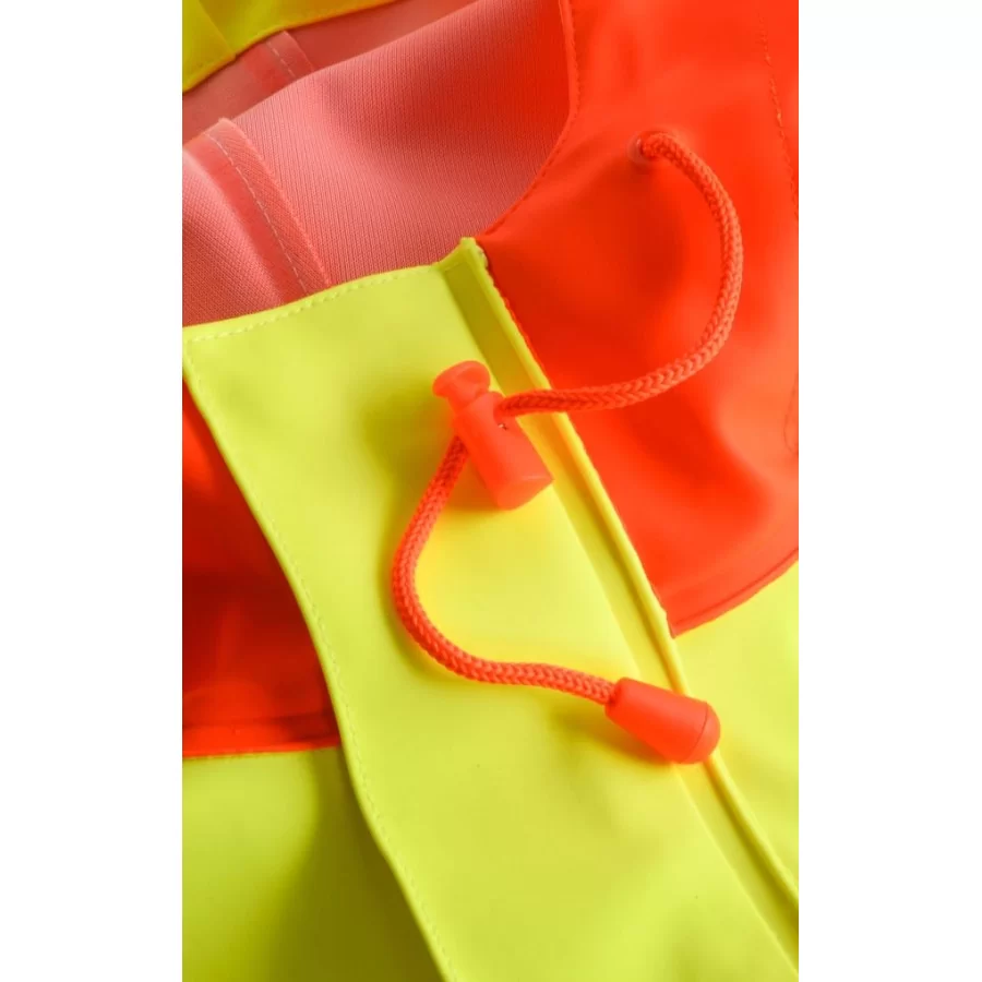 LYNGSØE ”LR848” fishing rain jacket in 550 g PVC, High Visibility