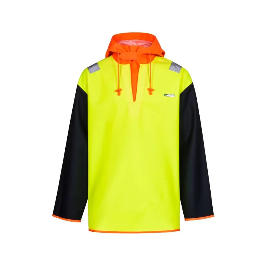 LYNGSØE ”LR845” fisker anorak / navy smock Hig Vis ORANGE i 550 g PVC, flere farver
