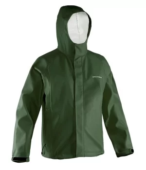 GRUNDENS "Neptune" GRØN regnjakke i 230 g PU- coatet Polyester Strækbart