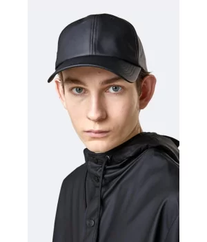 RAINS hat "Cap" SORT, vandtæt RAINS kasket SORT