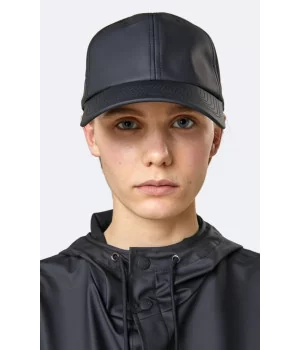 RAINS hat "Cap" SORT, vandtæt RAINS kasket SORT