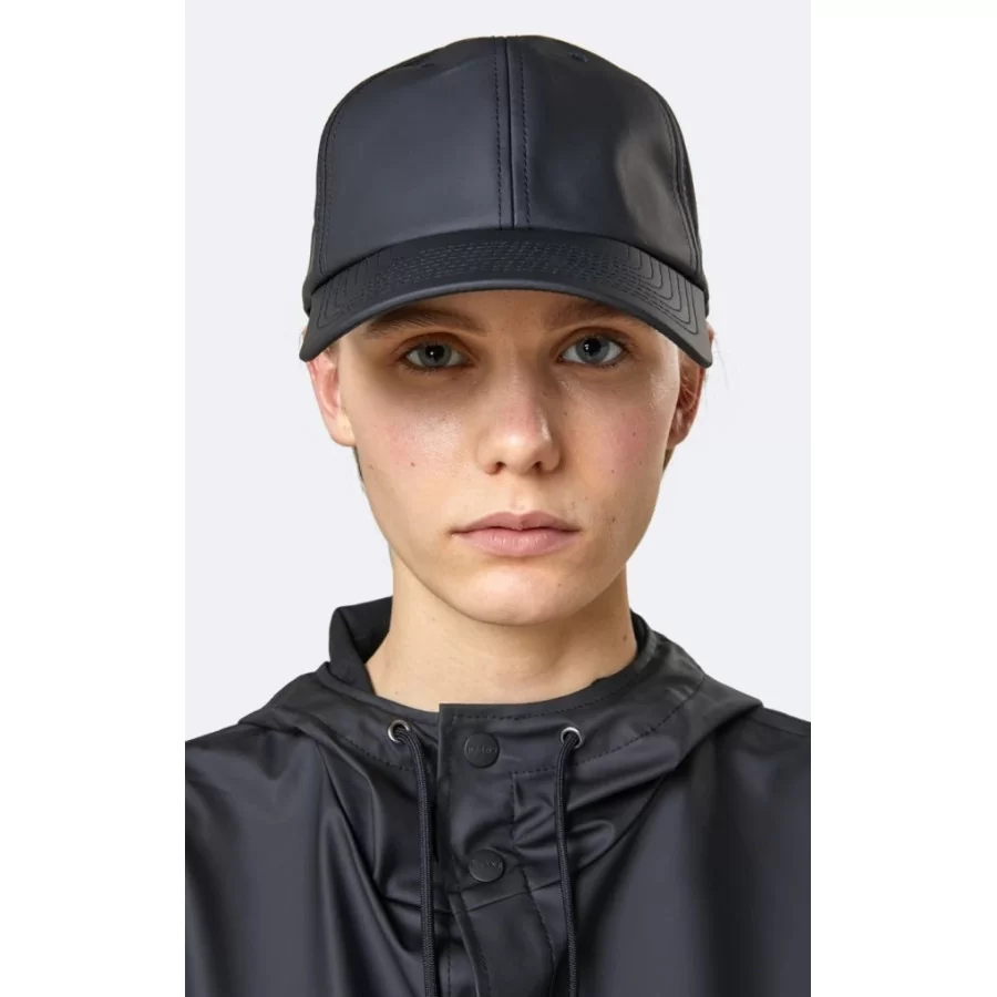 RAINS hat "Cap" SORT, vandtæt RAINS kasket SORT