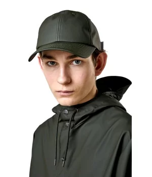 RAINS green Cap, vandtæt RAINS kasket GRØN