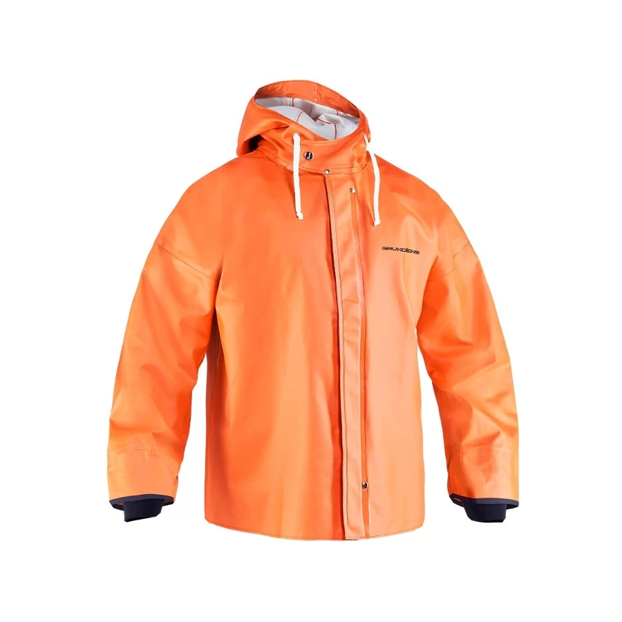 GRUNDÉNS "Brigg 320" regnjakke m/ lynlås & neopren manchetter