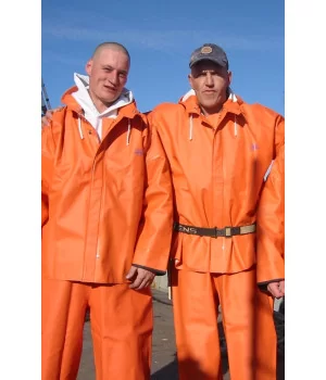 GRUNDÉNS "Brigg 320" regnjakke m/ lynlås & neopren manchetter