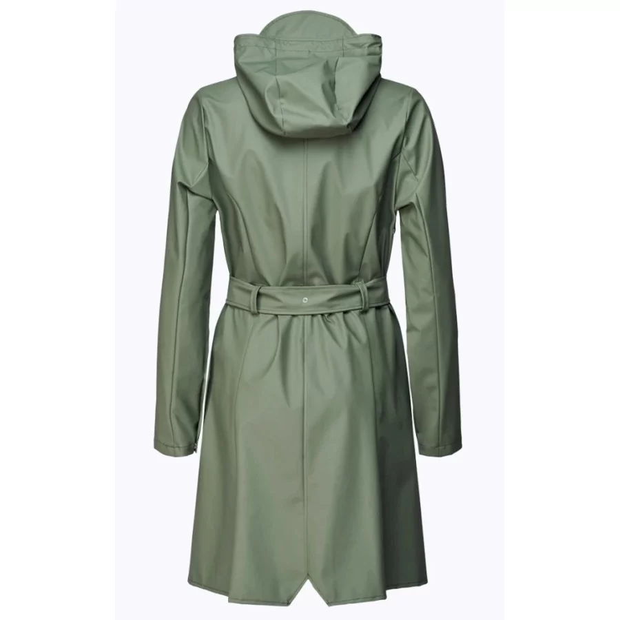 RAINS ”Curve Jacket” TAUBE, OLIVE & BLUSH ROSE rain jacket WOMEN w/ zipper & tie belt